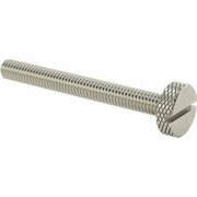 BSC PREFERRED Knurled-Head Thumb Screw Slotted Stainless Steel Low-Profile 5/16-18 Thread 3 Long 91746A796